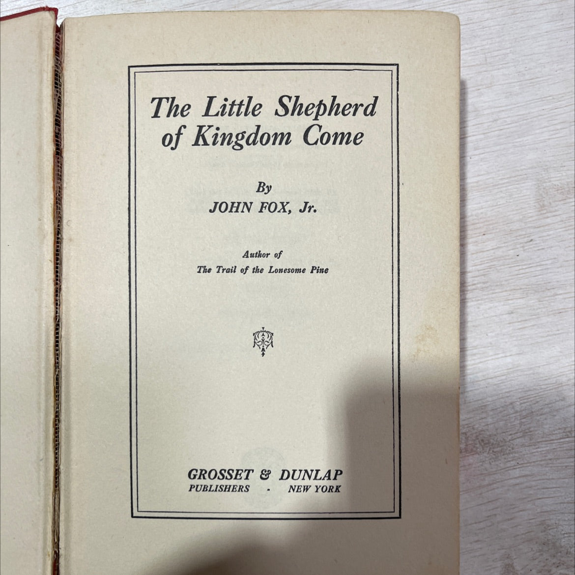 the little shepherd of kingdom come book, by john fox, jr., 1931 Hardcover, Antique image 2