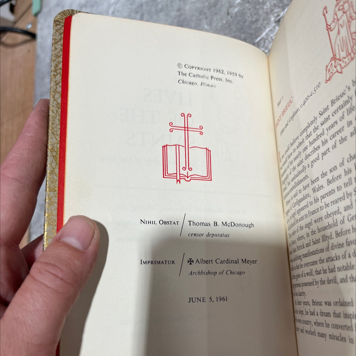 the lives of the saints for every day of the year vol. ii may-august book, by unknown, 1962 Hardcover image 3