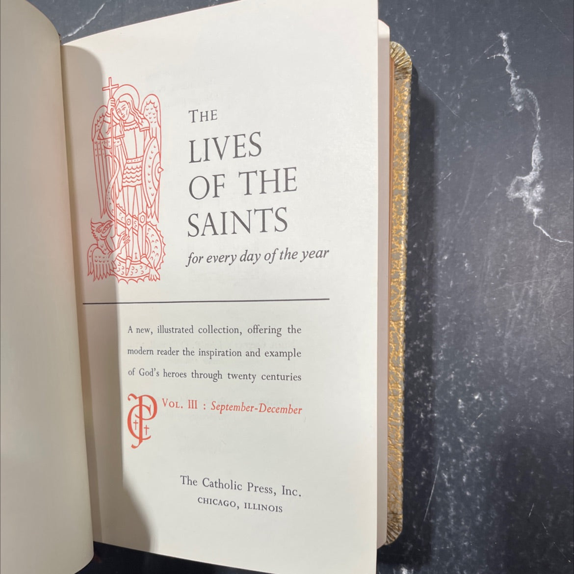 the lives of the saints for every day of the year vol. iii: september-december book, by unknown, 1959 Hardcover image 2