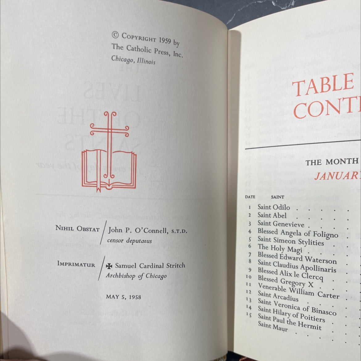 the lives of the saints for every day of the year book, by unknown, 1959 Hardcover image 3