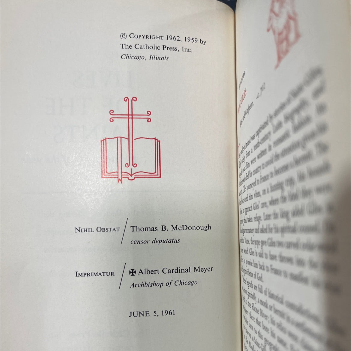 the lives of the saints for every day of the year book, by unknown, 1962 Hardcover image 3