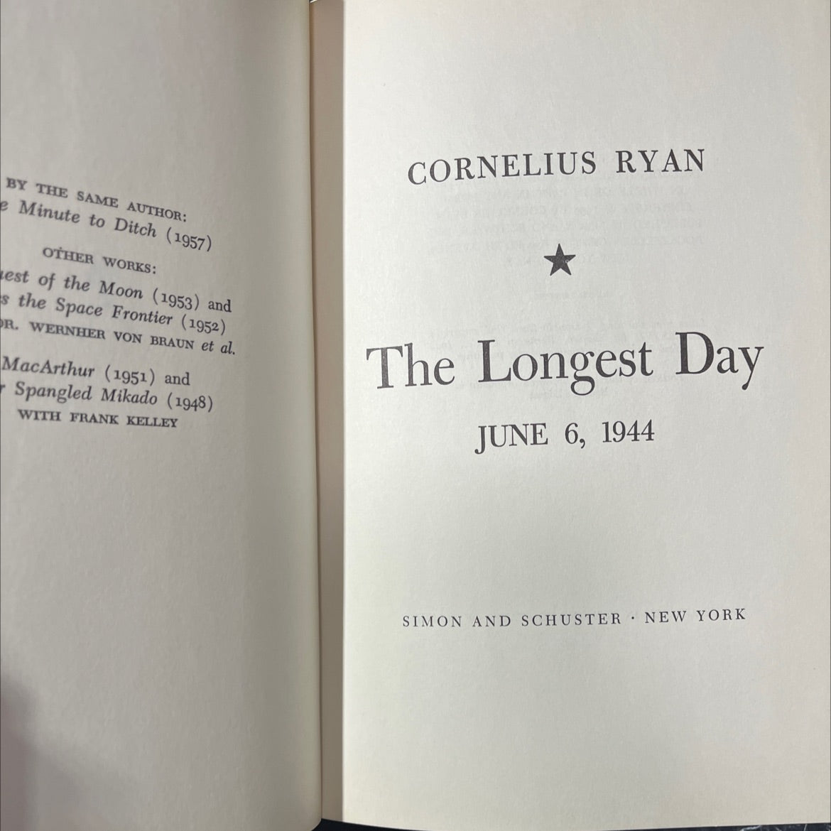 the longest day june 6 1944 book, by cornelius ryan, 1959 Hardcover image 2