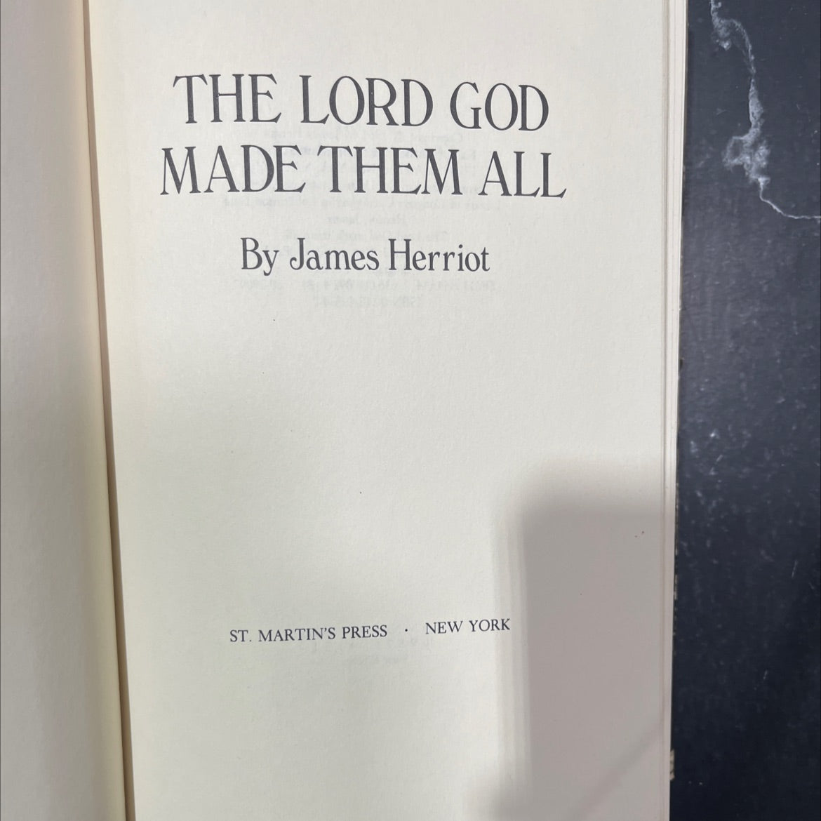 the lord god made them all book, by James Herriot, 1981 Hardcover, First Edition, Vintage image 2