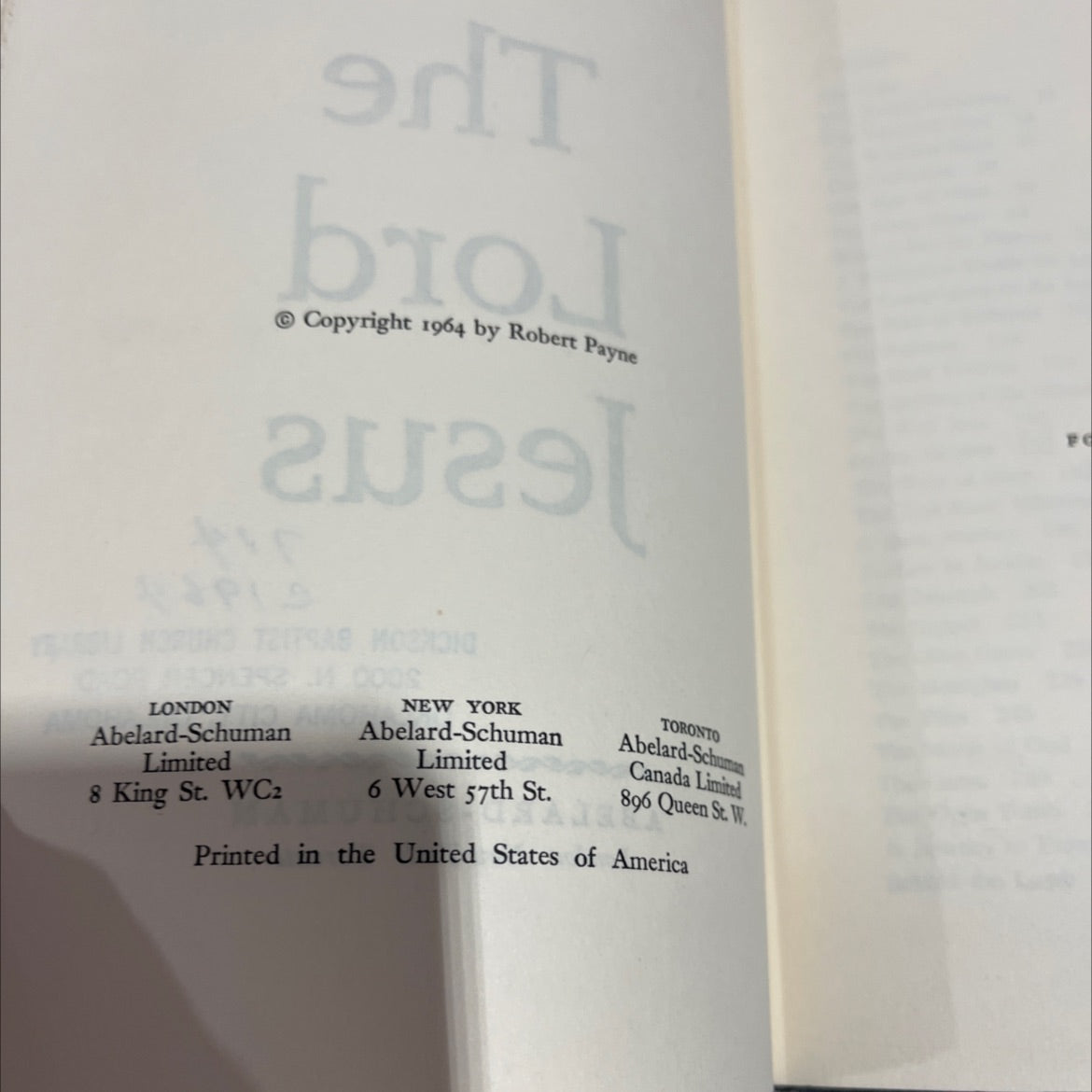 the lord jesus book, by robert payne, 1964 Hardcover image 3