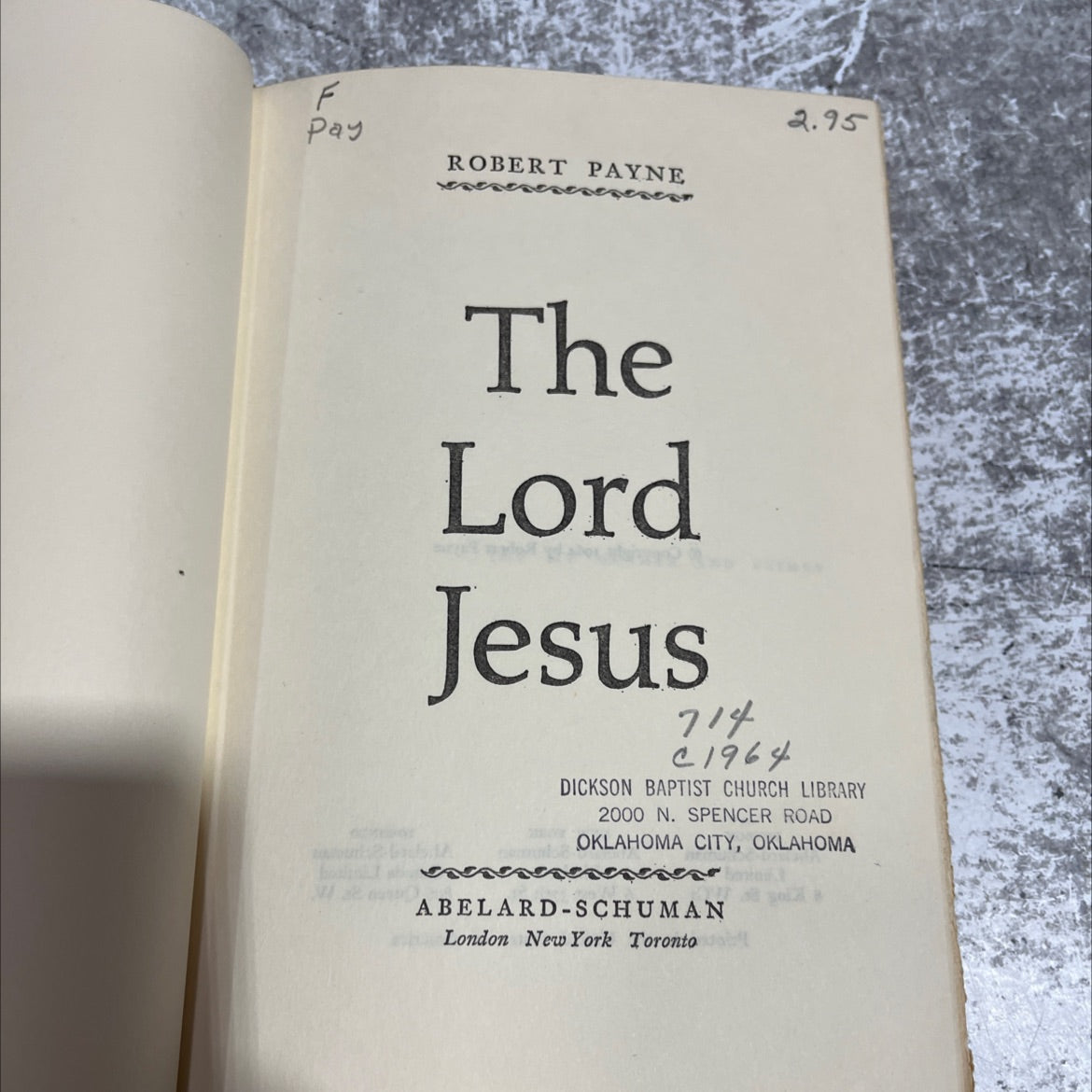 the lord jesus book, by robert payne, 1964 Hardcover image 2