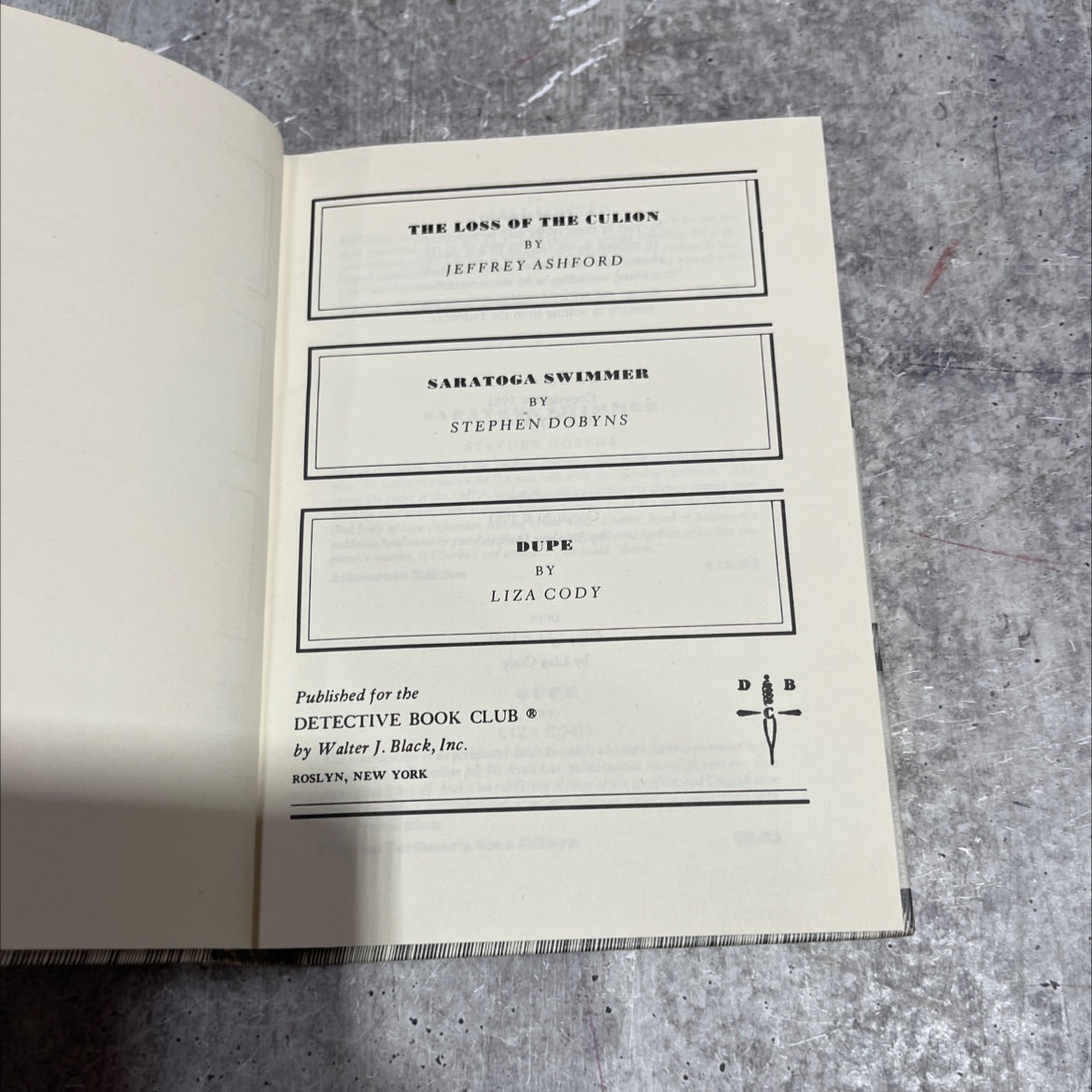 the loss of the culion book, by jeffrey ashford, 1981 Hardcover image 2