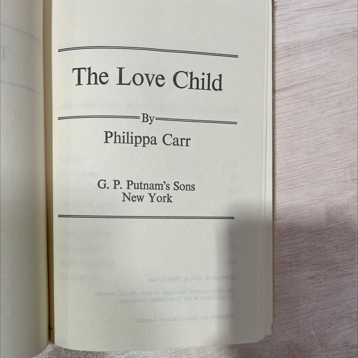 the love child book, by philippa carr, 1978 Hardcover, Vintage image 2