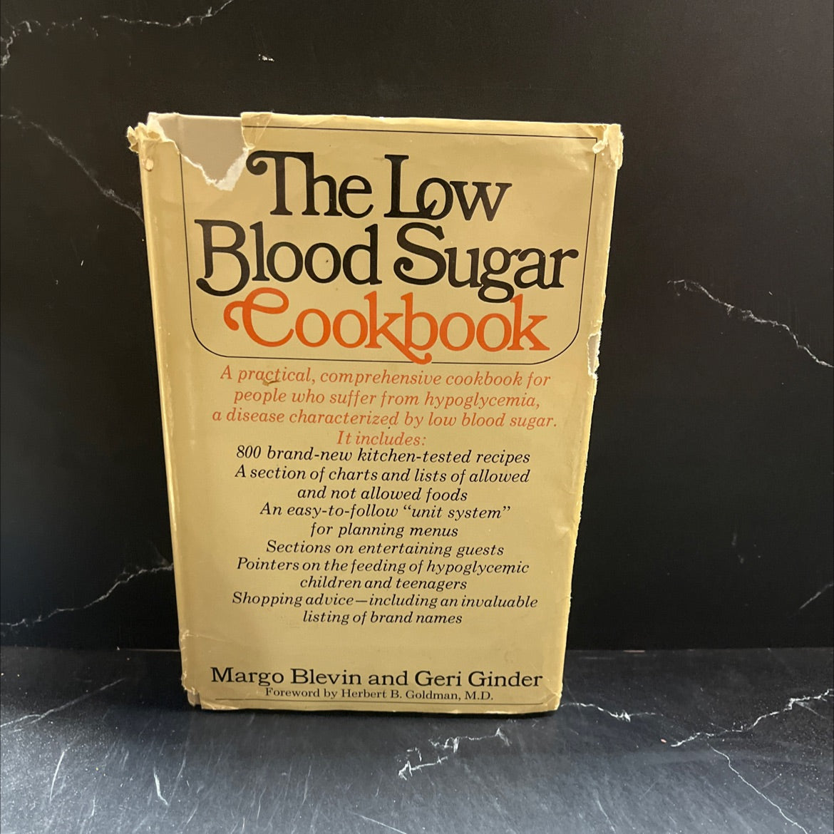 the low blood sugar cookbook book, by Margo Blevin and Geri Ginder, 1973 Hardcover image 1