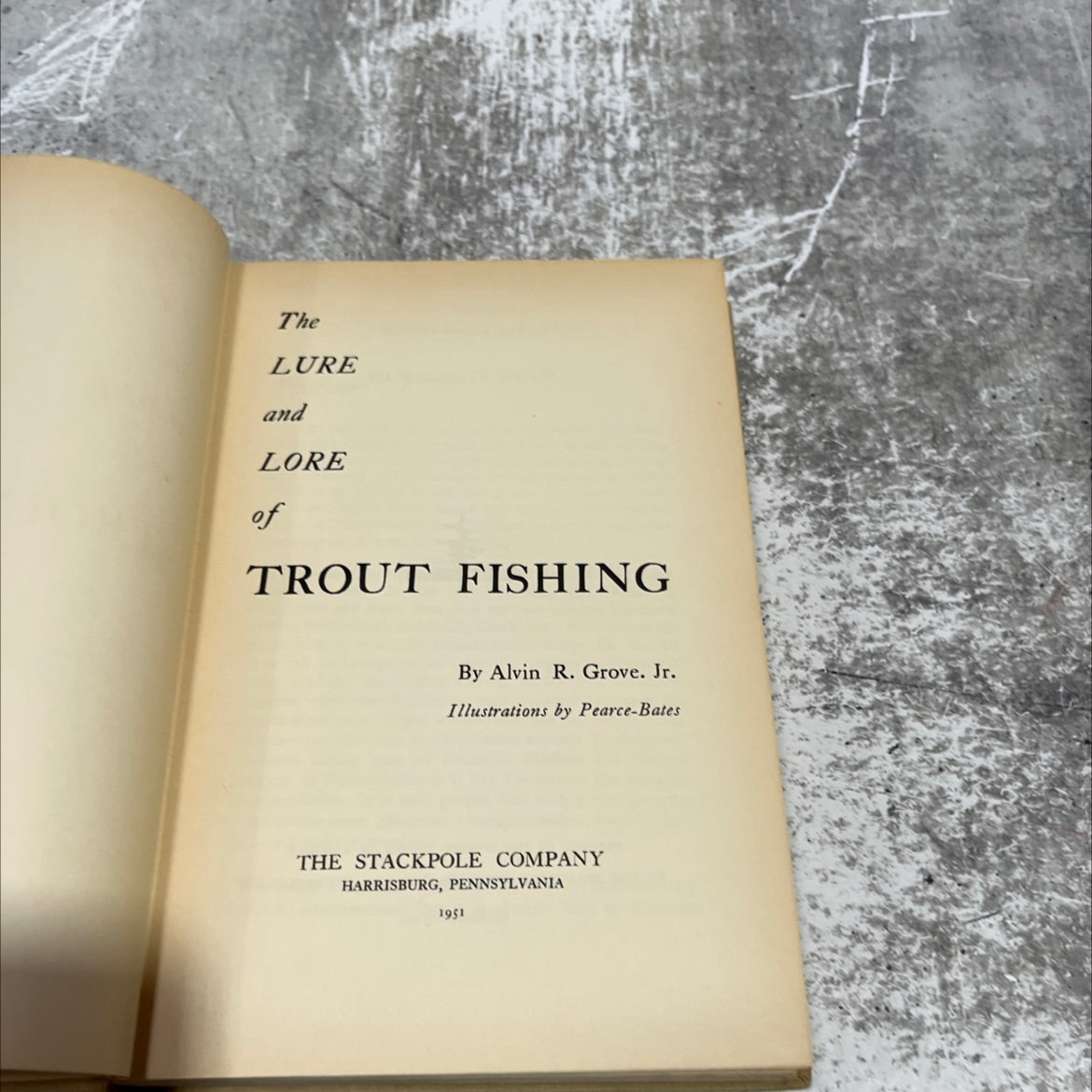 the lure and lore of trout fishing book, by alvin r. grove, jr., 1951 Hardcover image 2