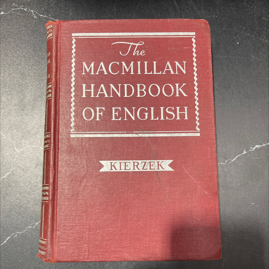 the macmillan handbook of english book, by john m. kierzek, 1946 Hardcover image 1
