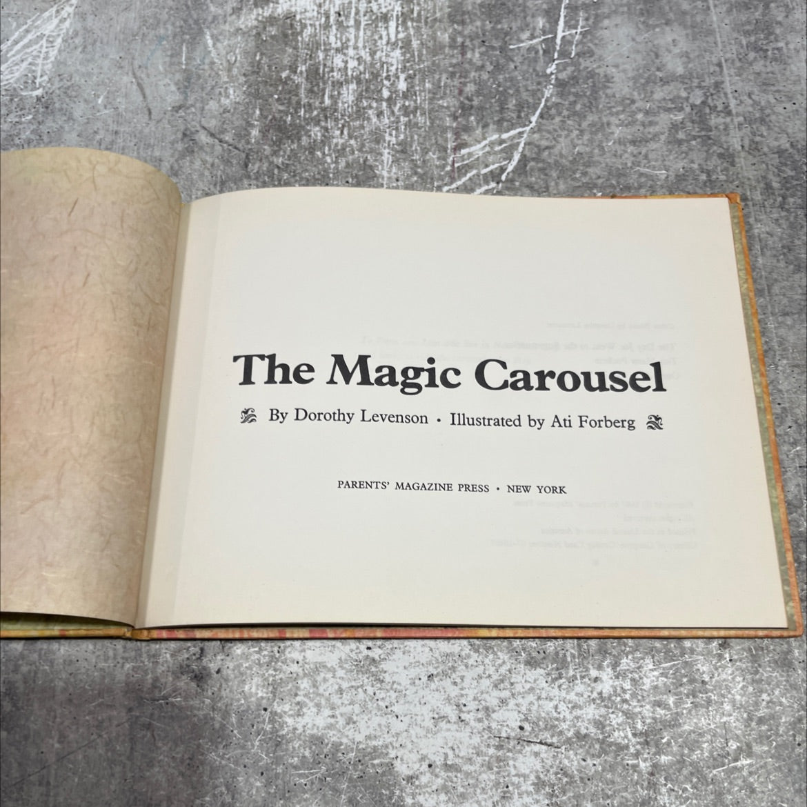 the magic carousel book, by dorothy levenson, 1967 Hardcover image 2