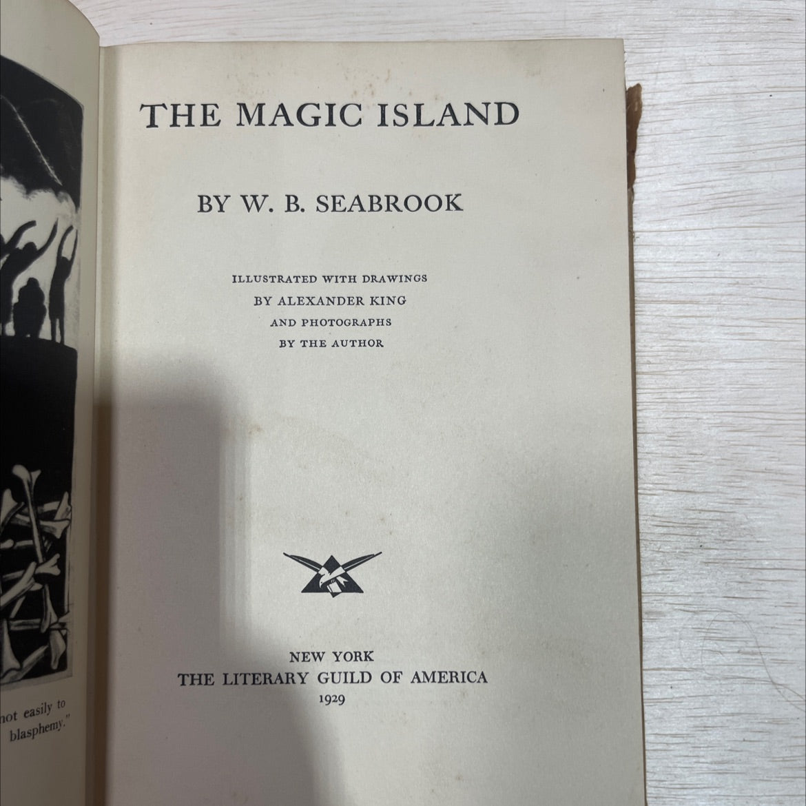 the magic island book, by w. b. seabrook, 1929 Hardcover, Rare, Antique image 2