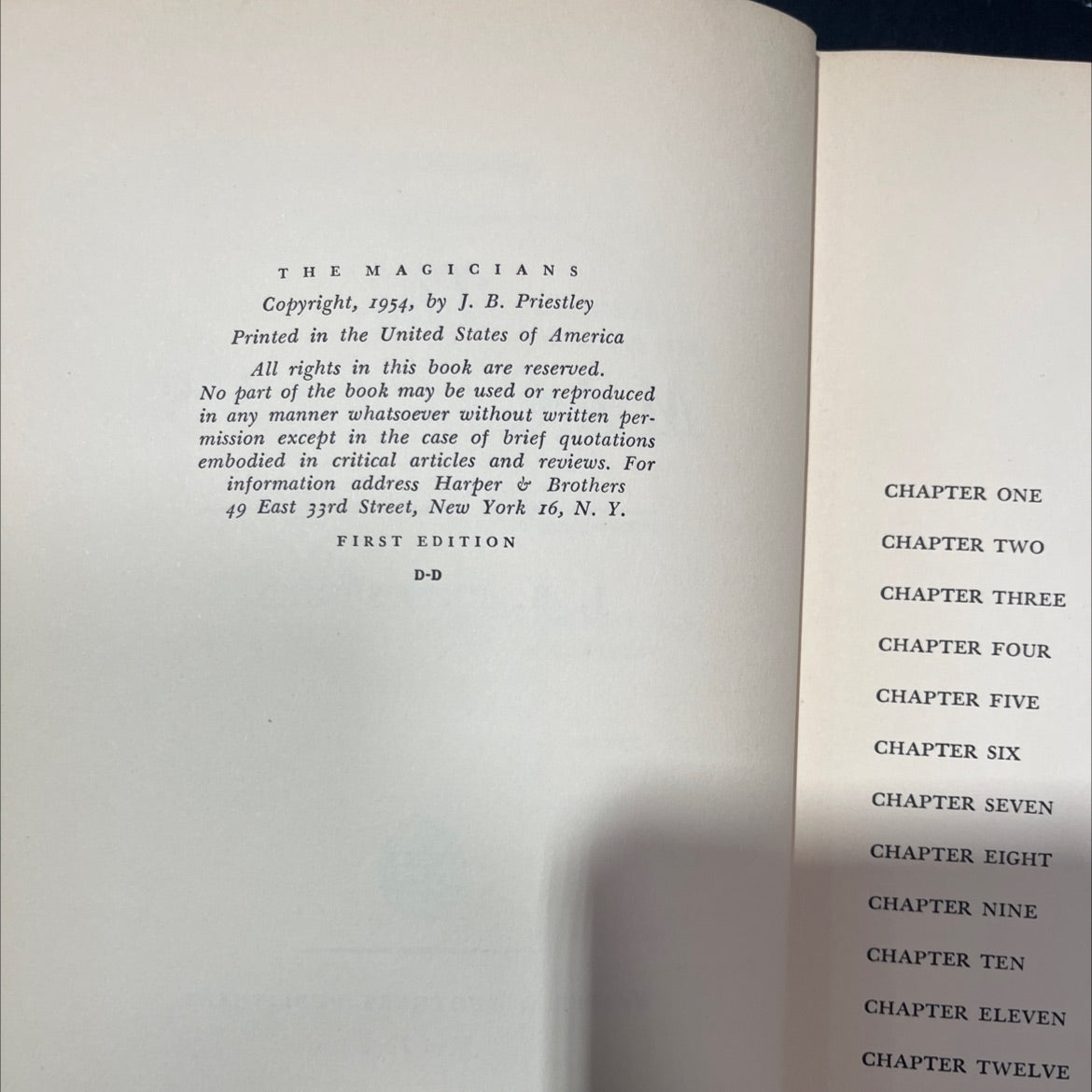 the magicians book, by J. B. Priestley, 1954 Hardcover image 3