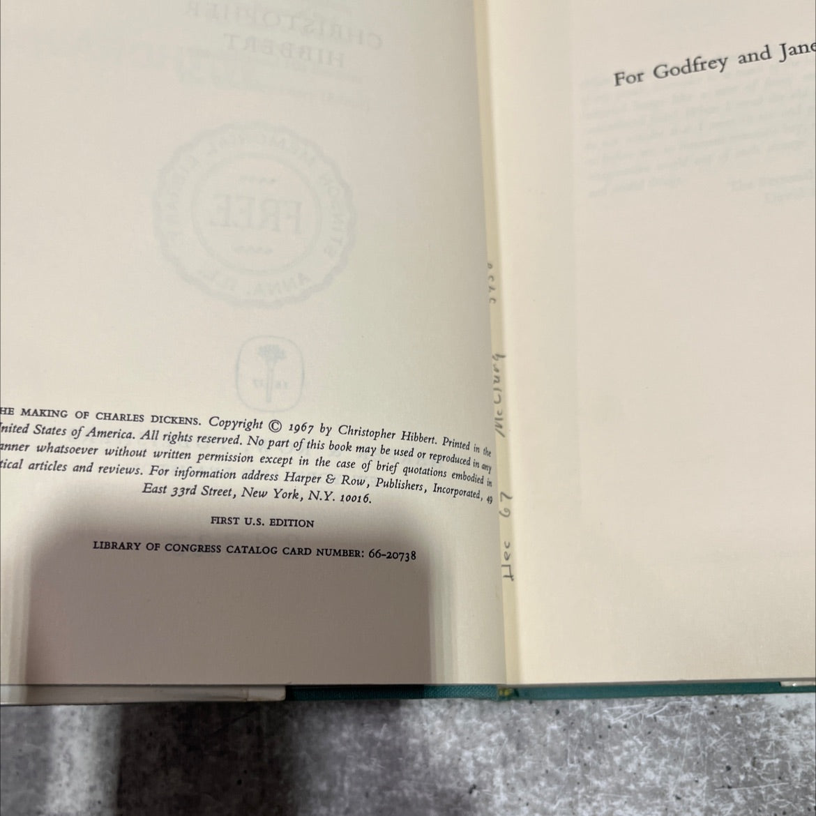 the making of charles dickens book, by christopher hibbert, 1967 Hardcover image 3