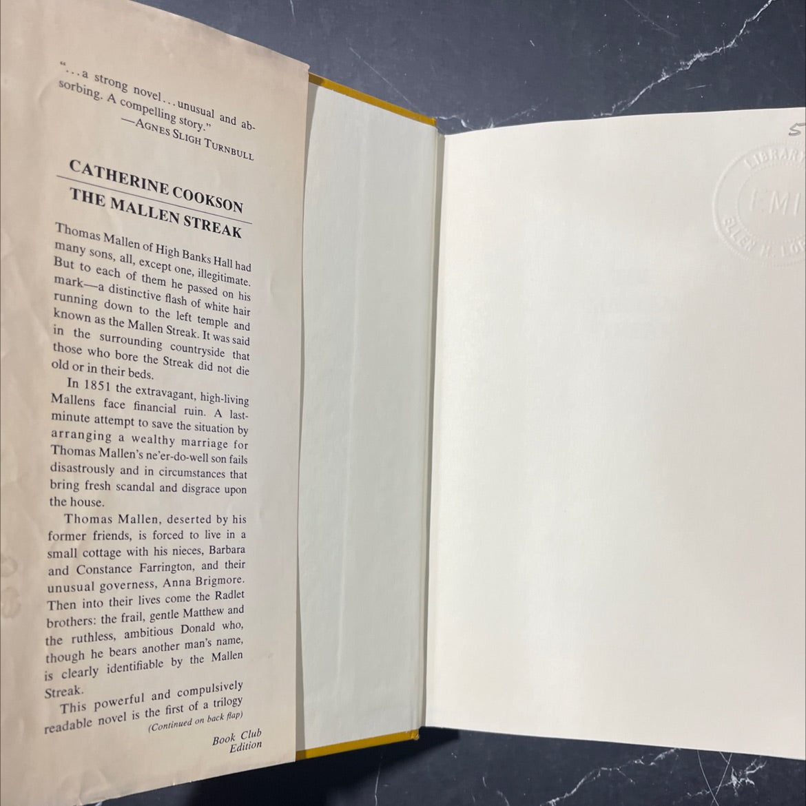 the mallen streak book, by catherine cookson, 1990 Hardcover image 4