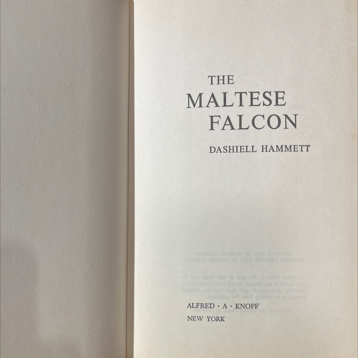 the maltease falcon book, by dasheill hammett, 1957 Hardcover image 2