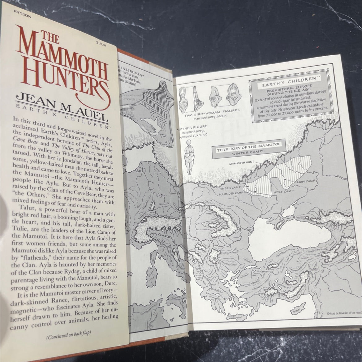 SIGNED the mammoth hunters book, by Jean M. Auel, 1985 Hardcover, First Edition, Vintage image 4