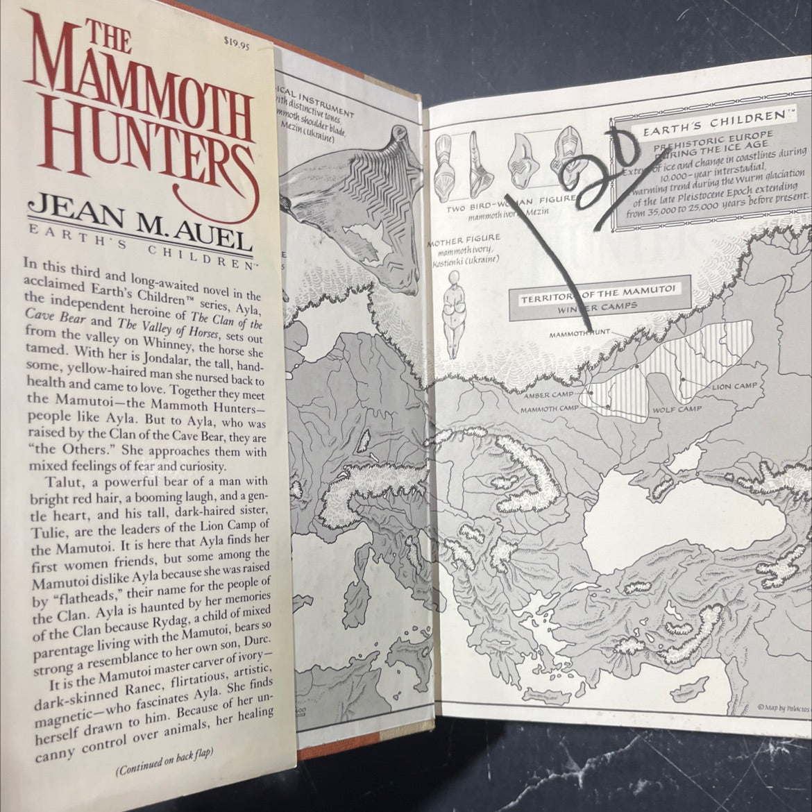 the mammoth hunters book, by jean m. auel, 1985 Hardcover image 4