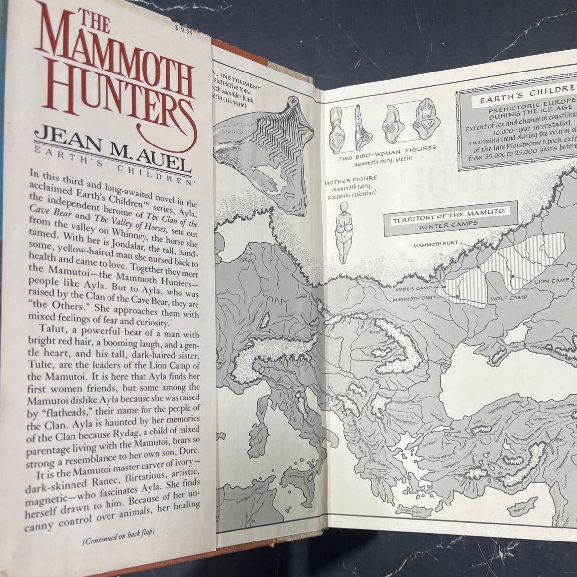 the mammoth hunters book, by jean m. auel, 1985 Hardcover image 4