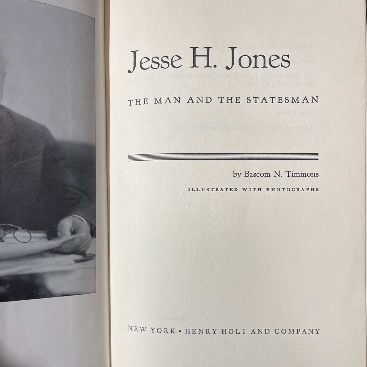 the man and the statesman book, by Bascom N. Timmons, 1956 Hardcover image 2