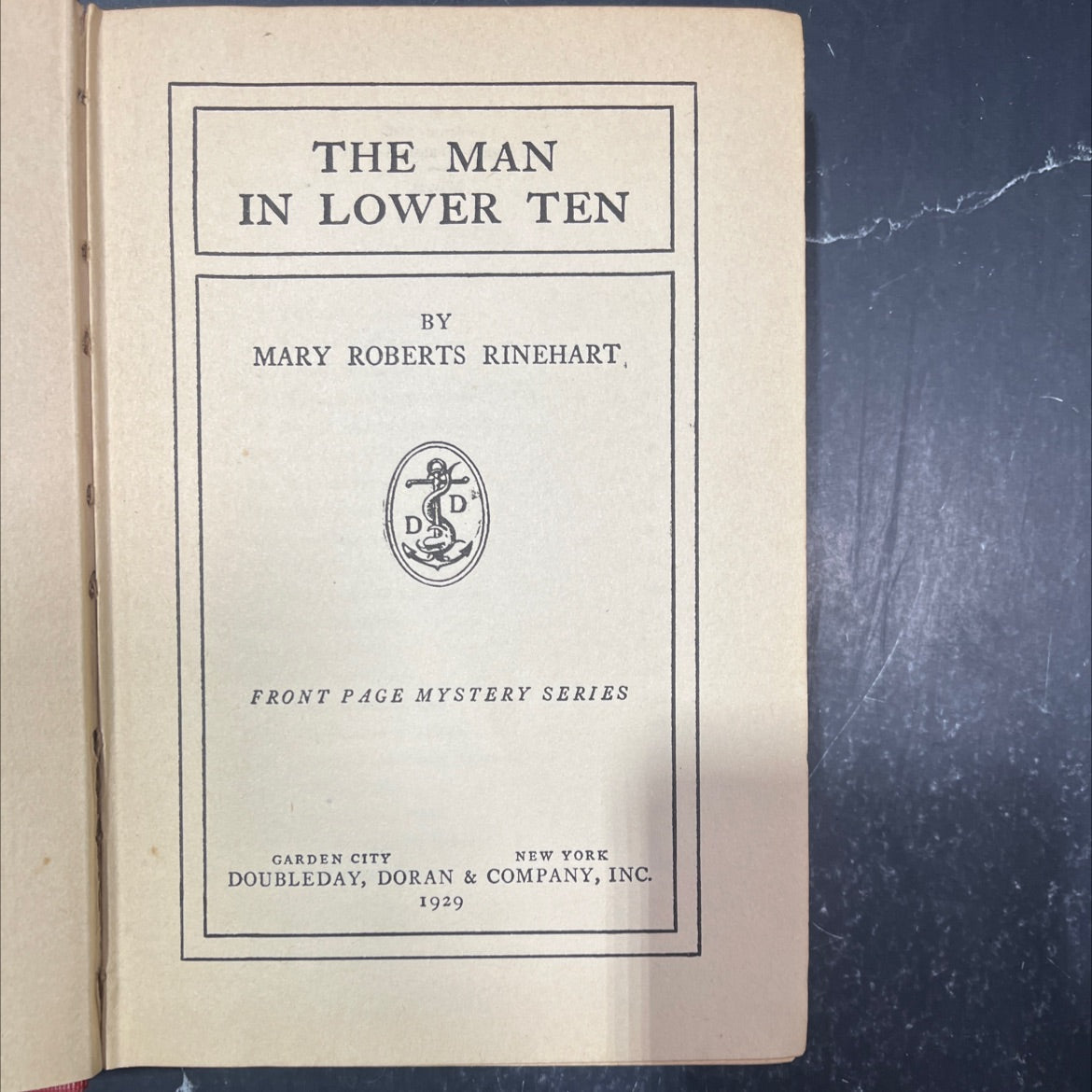 the man in lower ten book, by mary roberts rinehart, 1929 Hardcover image 2