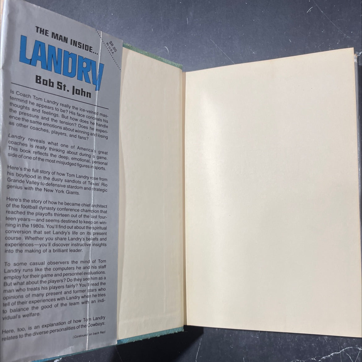 the man inside... landry book, by Bob St. John, 1979 Hardcover image 4