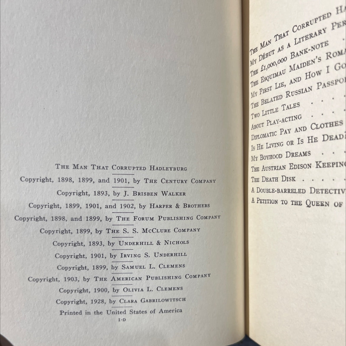 the man that corrupted hadleyburg book, by mark twain, 1903 Hardcover image 3