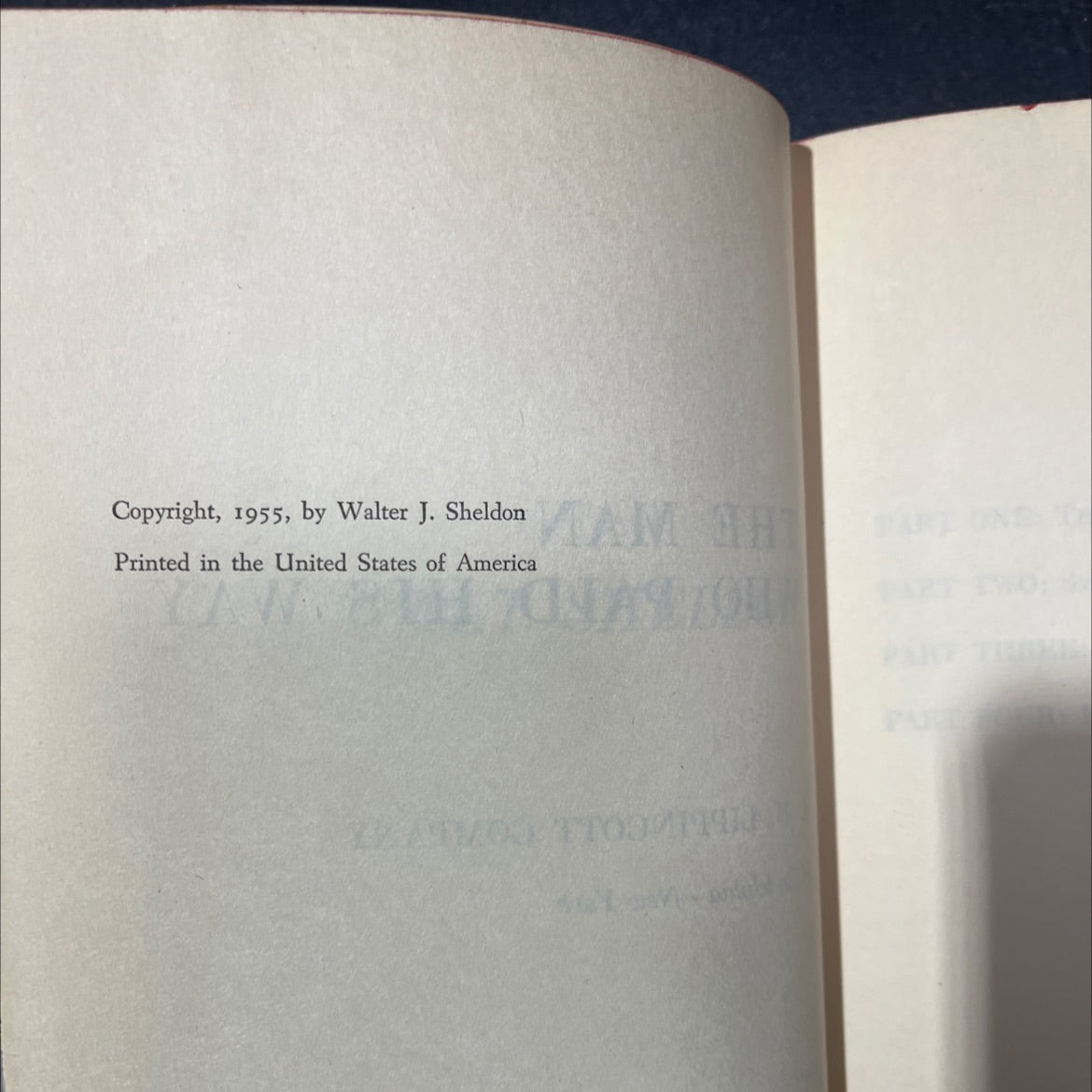 the man who paid his way book, by Walter J. Sheldon, 1955 Hardcover image 3