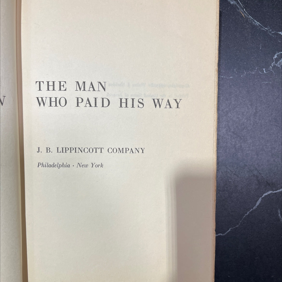 the man who paid his way book, by Walter J. Sheldon, 1955 Hardcover image 2
