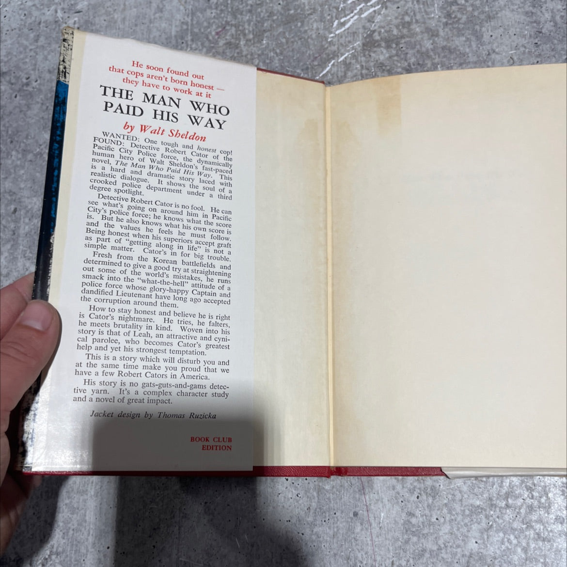 the man who paid his way book, by Walter J. Sheldon, 1955 Hardcover image 4