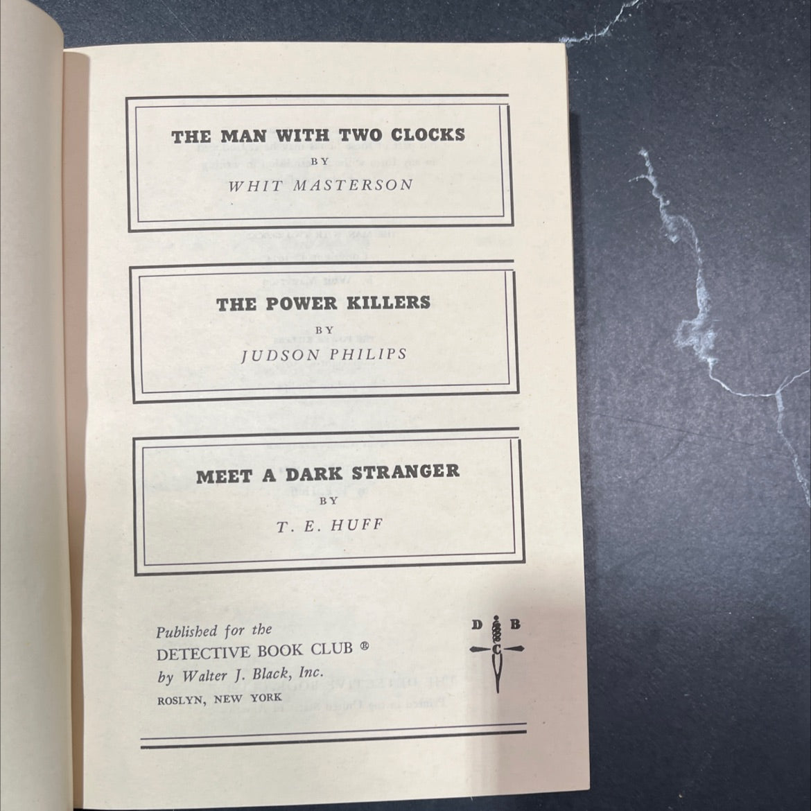 the man with two clocks book, by Whit Masterson, 1974 Hardcover image 2