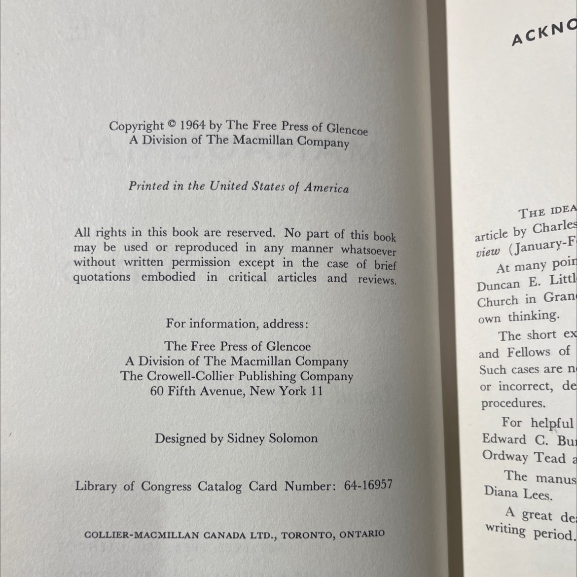 the managerial mind book, by David W. Ewing, 1964 Hardcover image 3