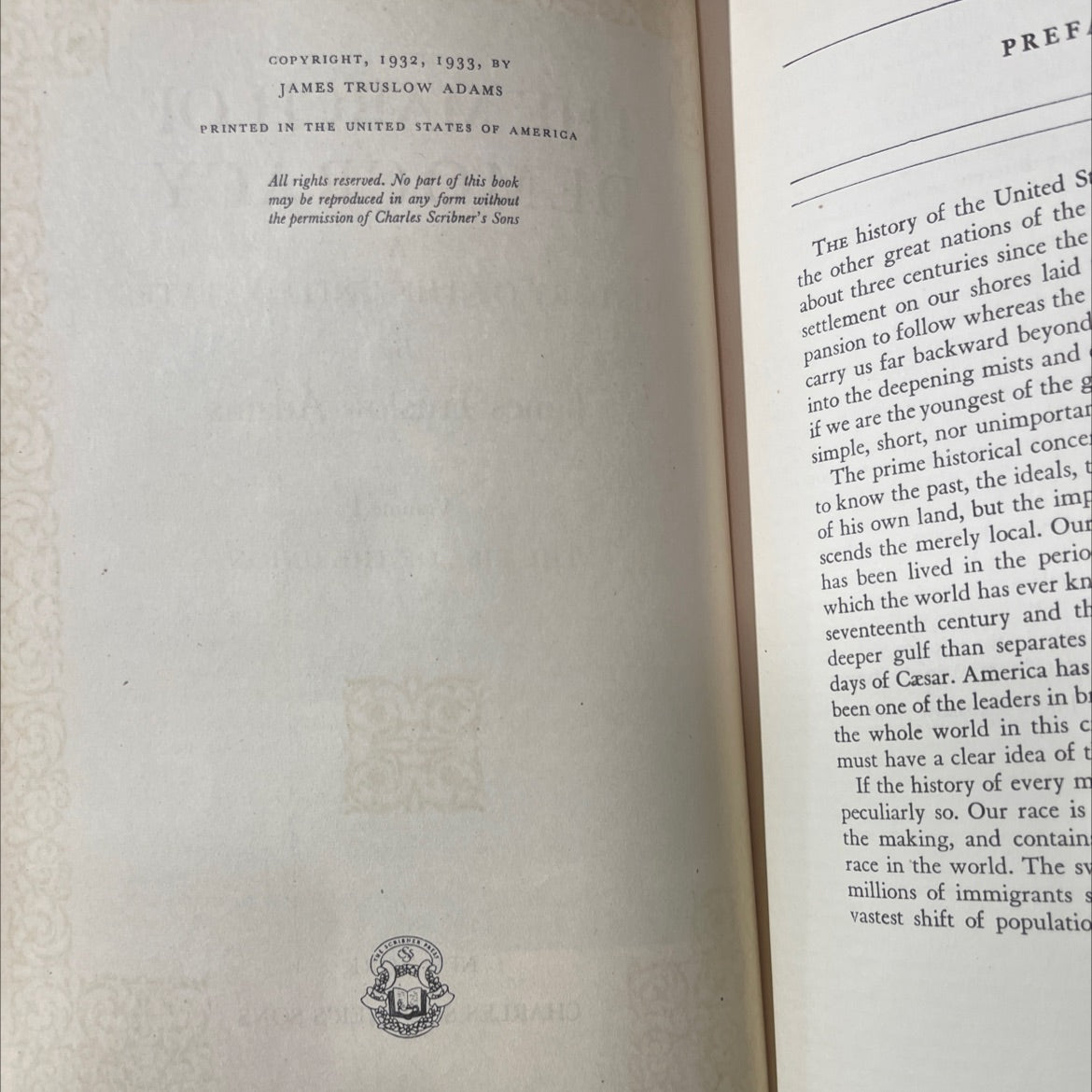 the march of democracy a history of the united states book, by james truslow adams, 1933 Hardcover image 3
