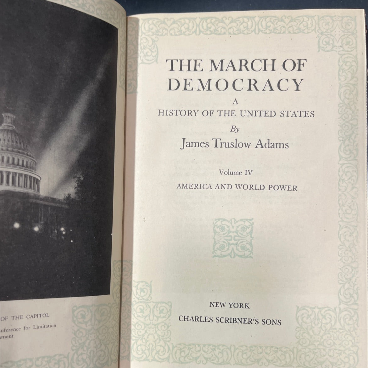 the march of democracy a history of the united states book, by james truslow adams, 1940 Leather image 2
