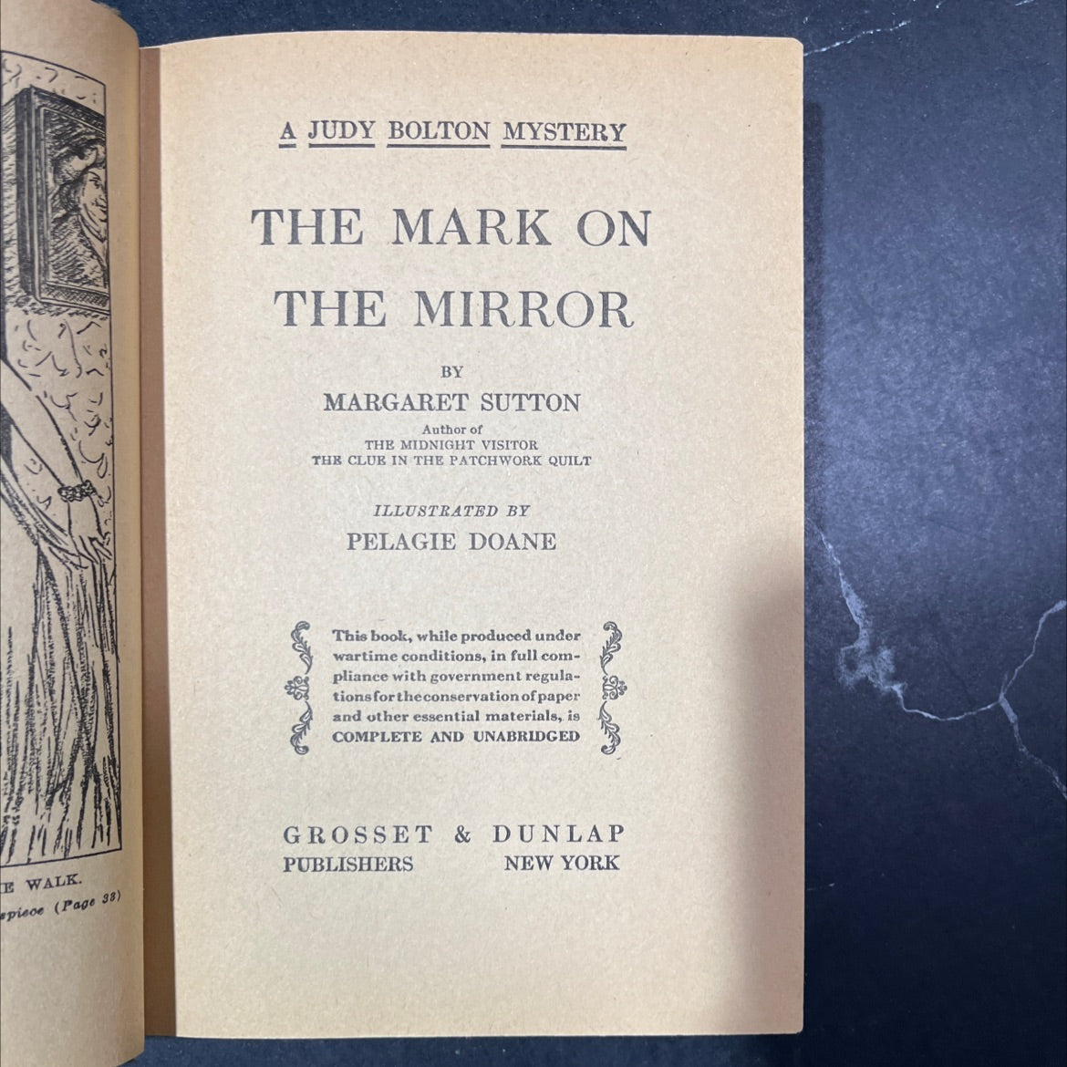 the mark on the mirror book, by margaret sutton, 1942 Hardcover image 2