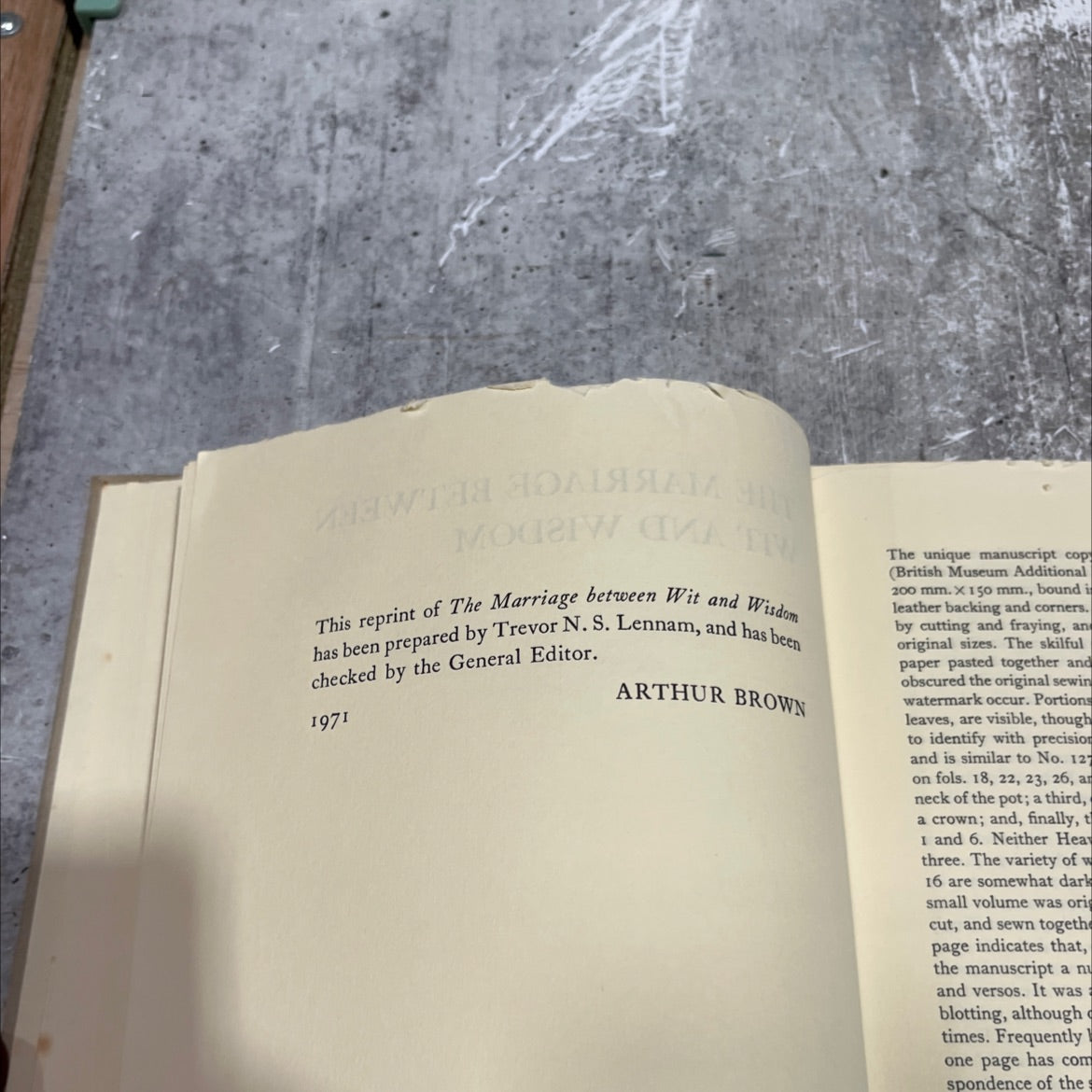 the marriage between wit and wisdom book, by unknown, 1971 Hardcover image 3