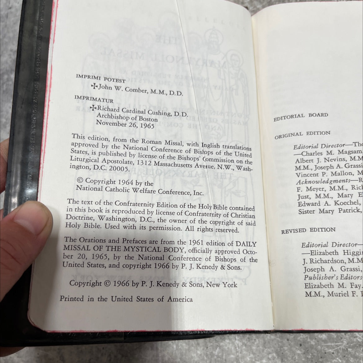 the mary noll missal book, by maryknoll fathers, 1966 Hardcover image 3