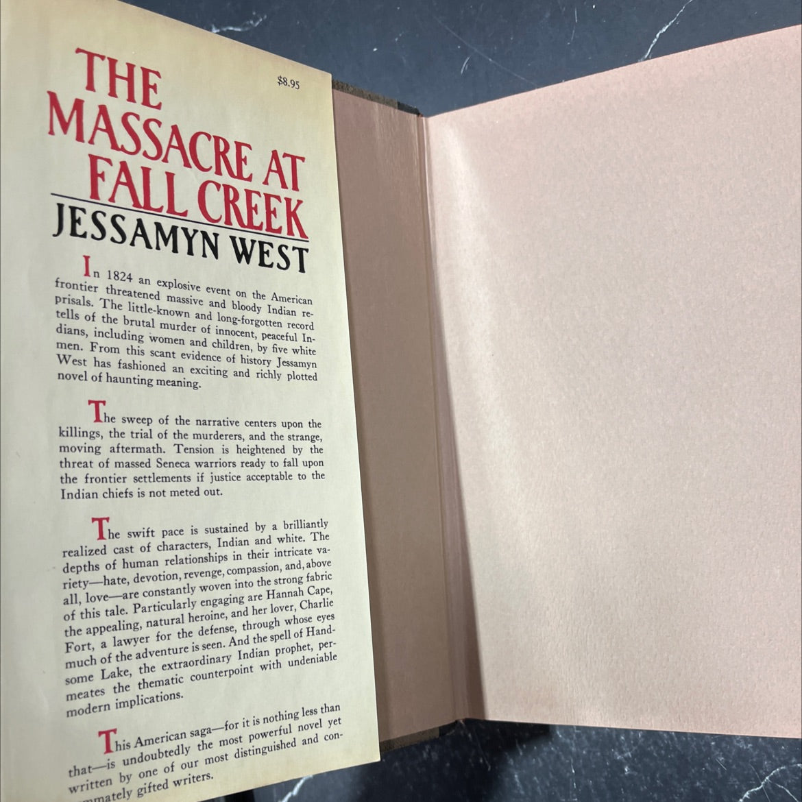 the massacre at fall creek book, by Jessamyn West, 1975 Hardcover image 4