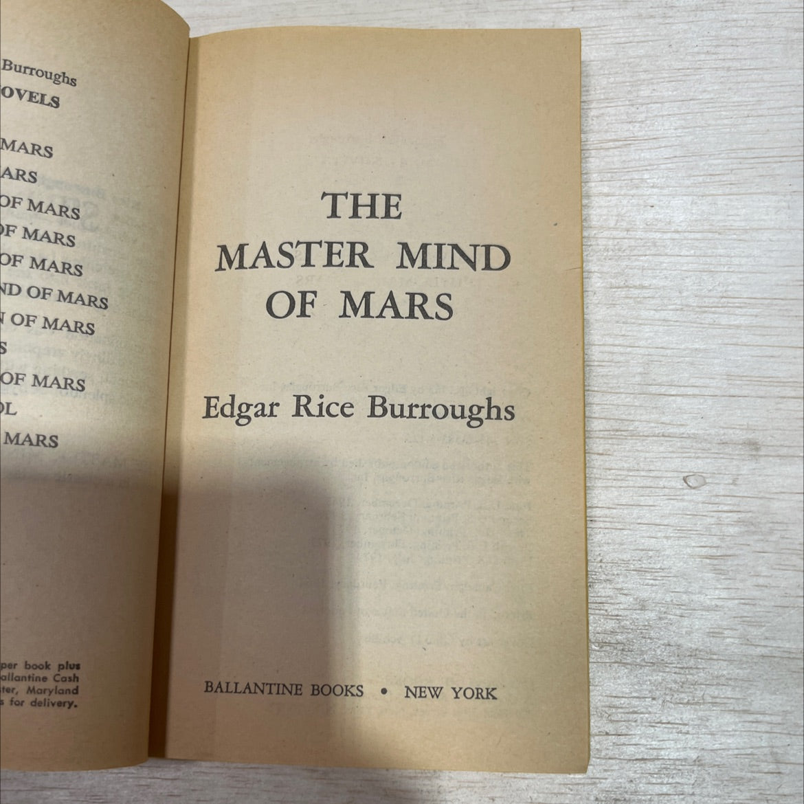 the master mind of mars book, by edgar rice burroughs, 1974 Paperback image 2