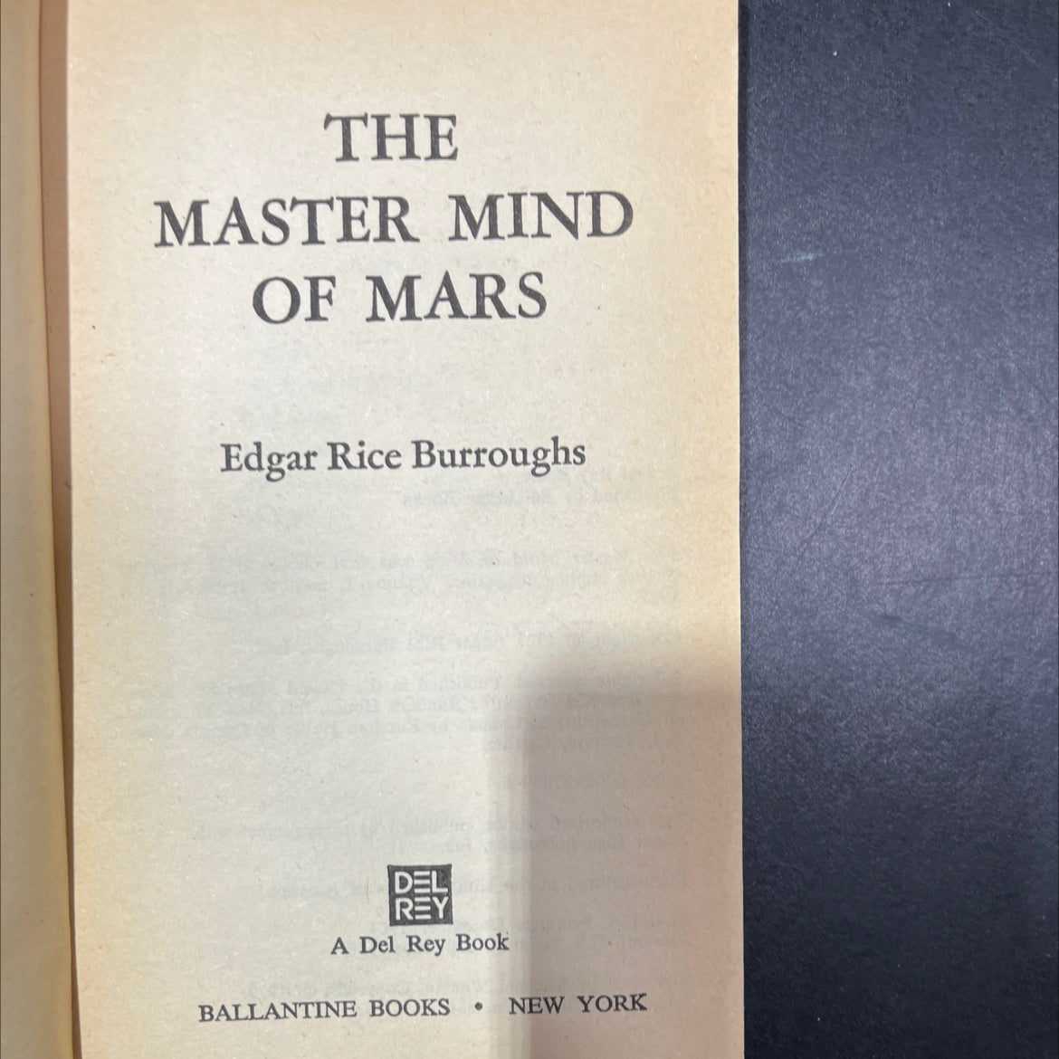 the master mind of mars book, by edgar rice burroughs, 1981 Paperback image 2