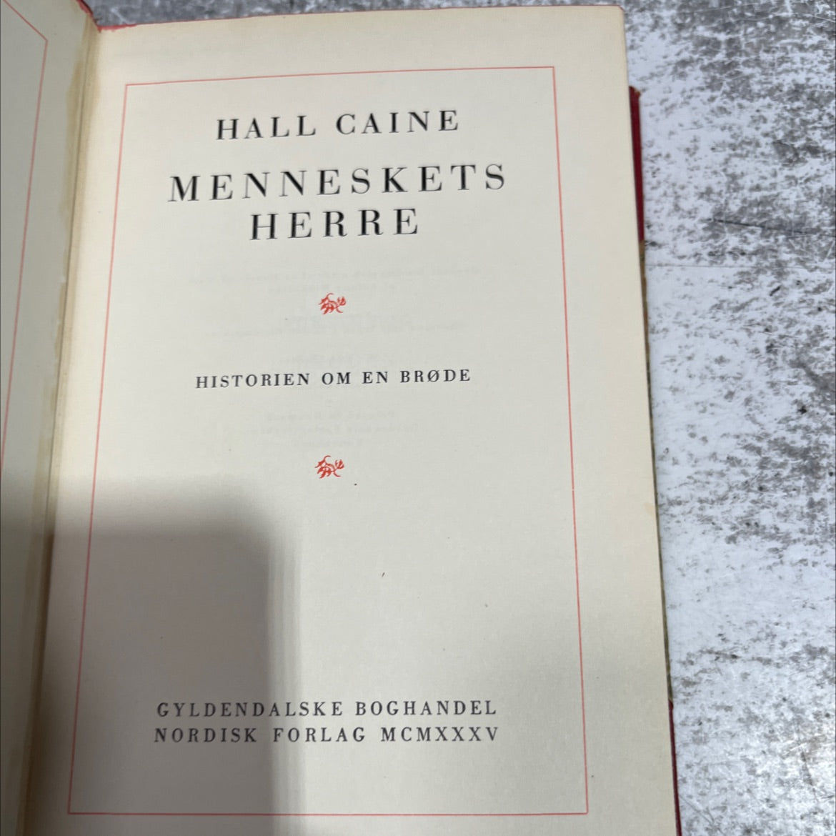 the master of manc book, by hall caine, 1935 Leather image 2