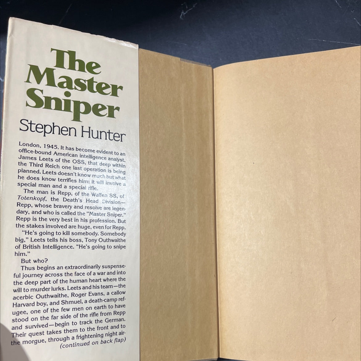 the master sniper book, by Stephen Hunter, 1980 Hardcover image 4