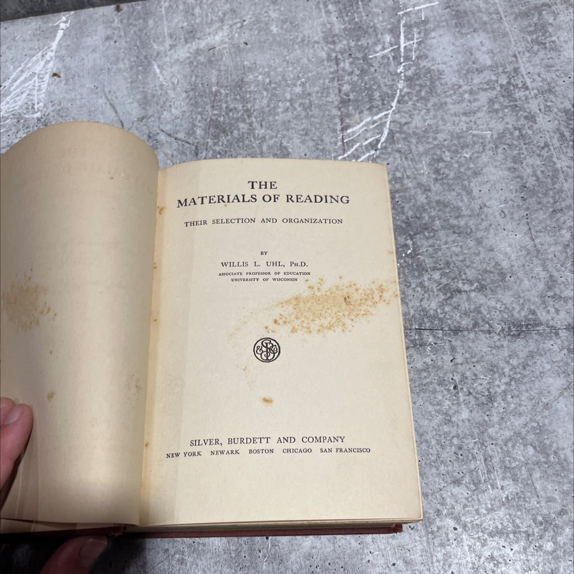 the materials of reading their selection and organization book, by willis l. uhl, 1924 Hardcover image 2