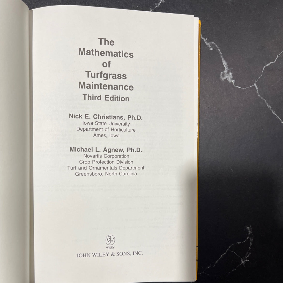 the mathematics of turfgrass maintenance book, by Nick E. Christians, Michael L. Agnew, 2000 Hardcover image 2