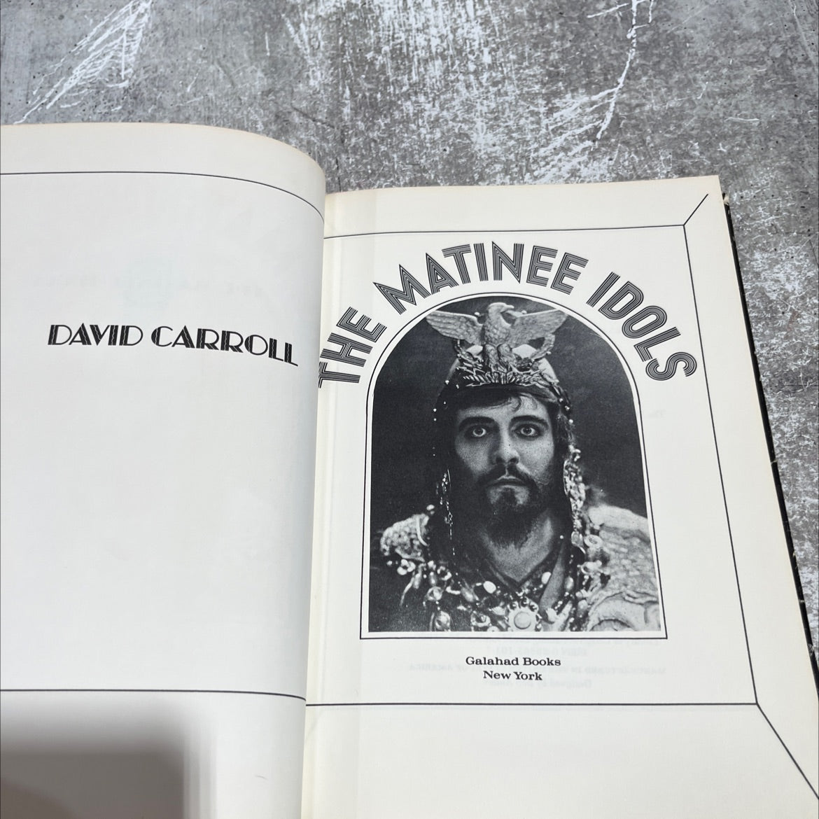 the matinee book, by David Carroll, 1972 Hardcover image 2