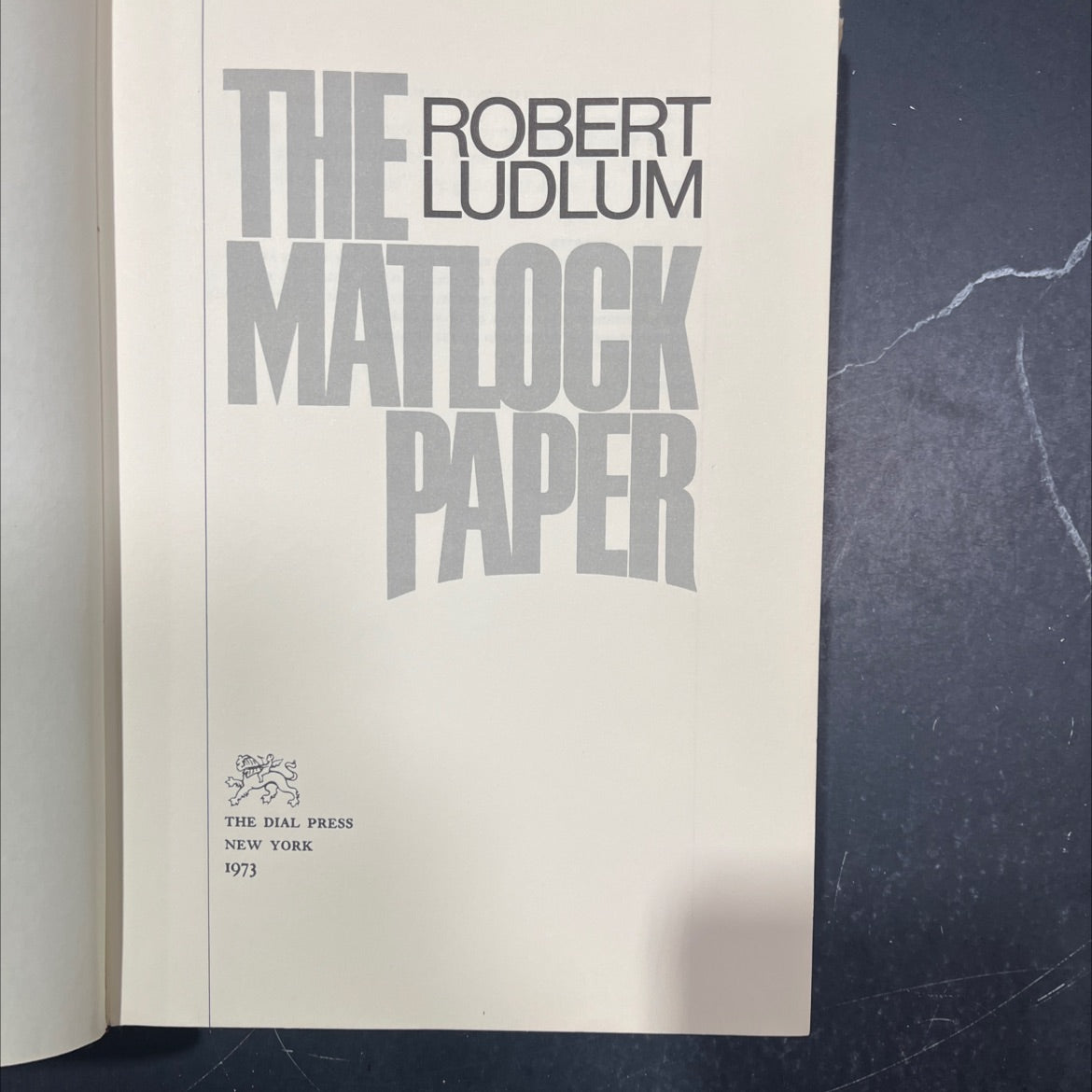 the matlock paper book, by Robert Ludlum, 1973 Hardcover image 2