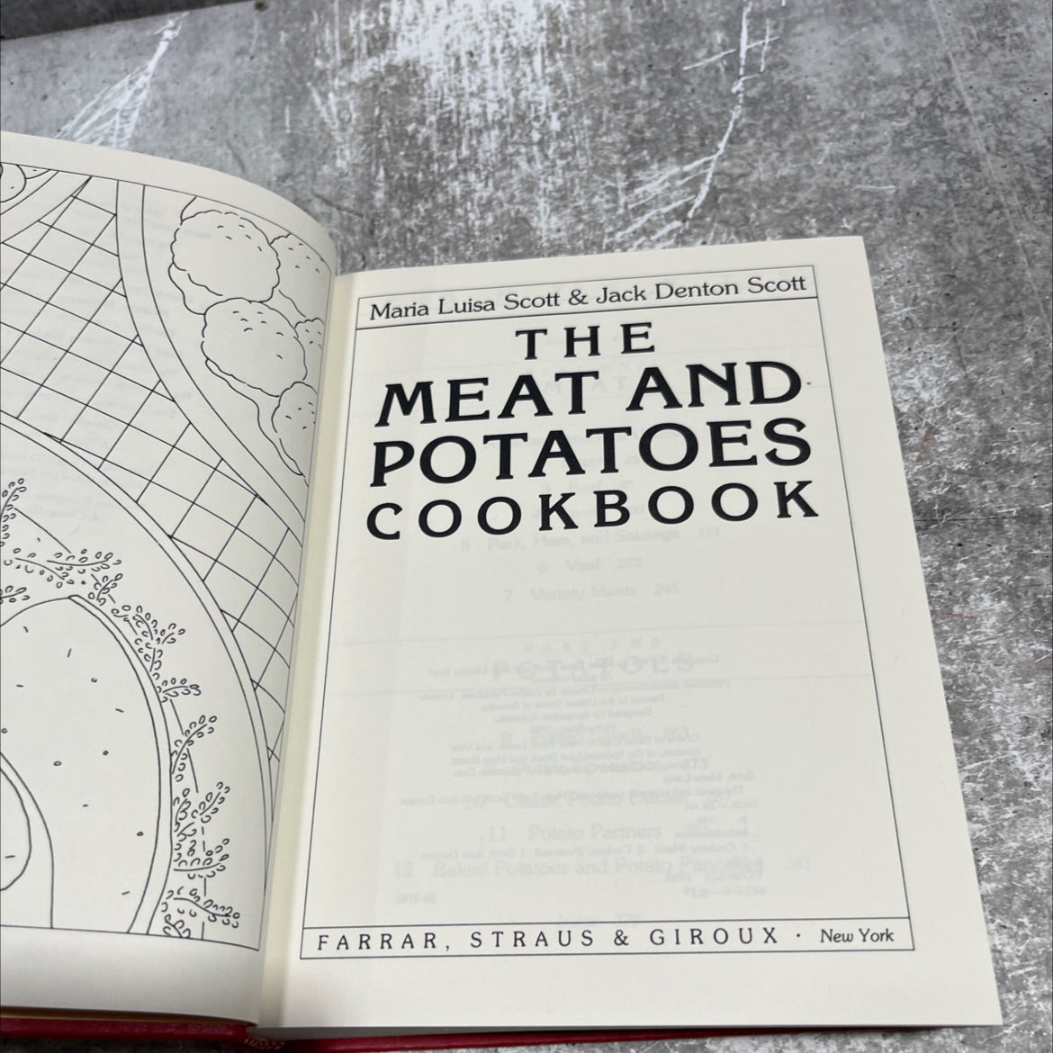 the meat and potatoes cookbook book, by Maria Luisa Scott & Jack Denton Scott, 1988 Hardcover image 2