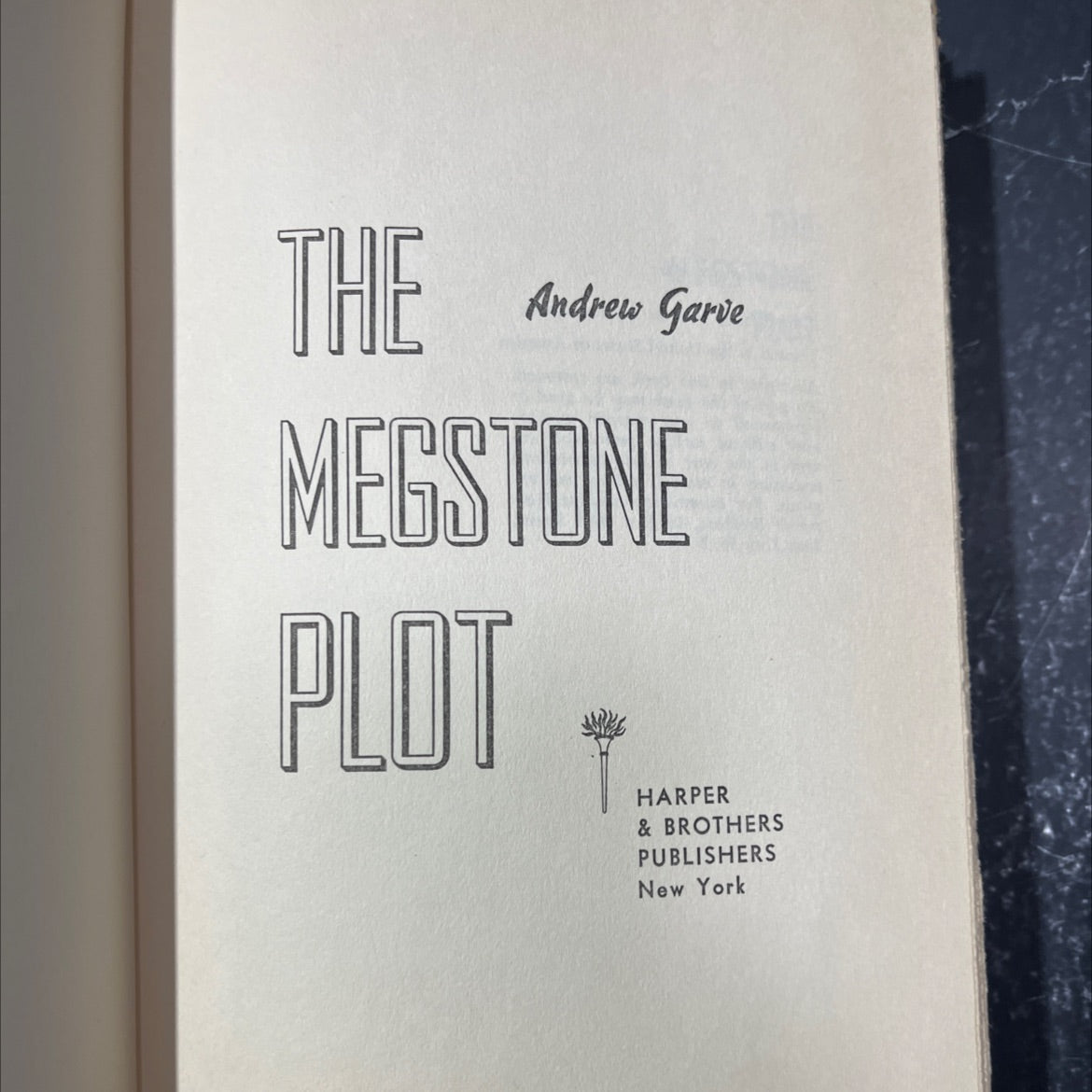the megstone plot book, by andrew garve, 1956 Hardcover image 2