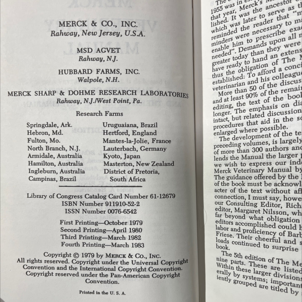 the merck veterinary manual book, by editorial board, 1979 Hardcover image 3