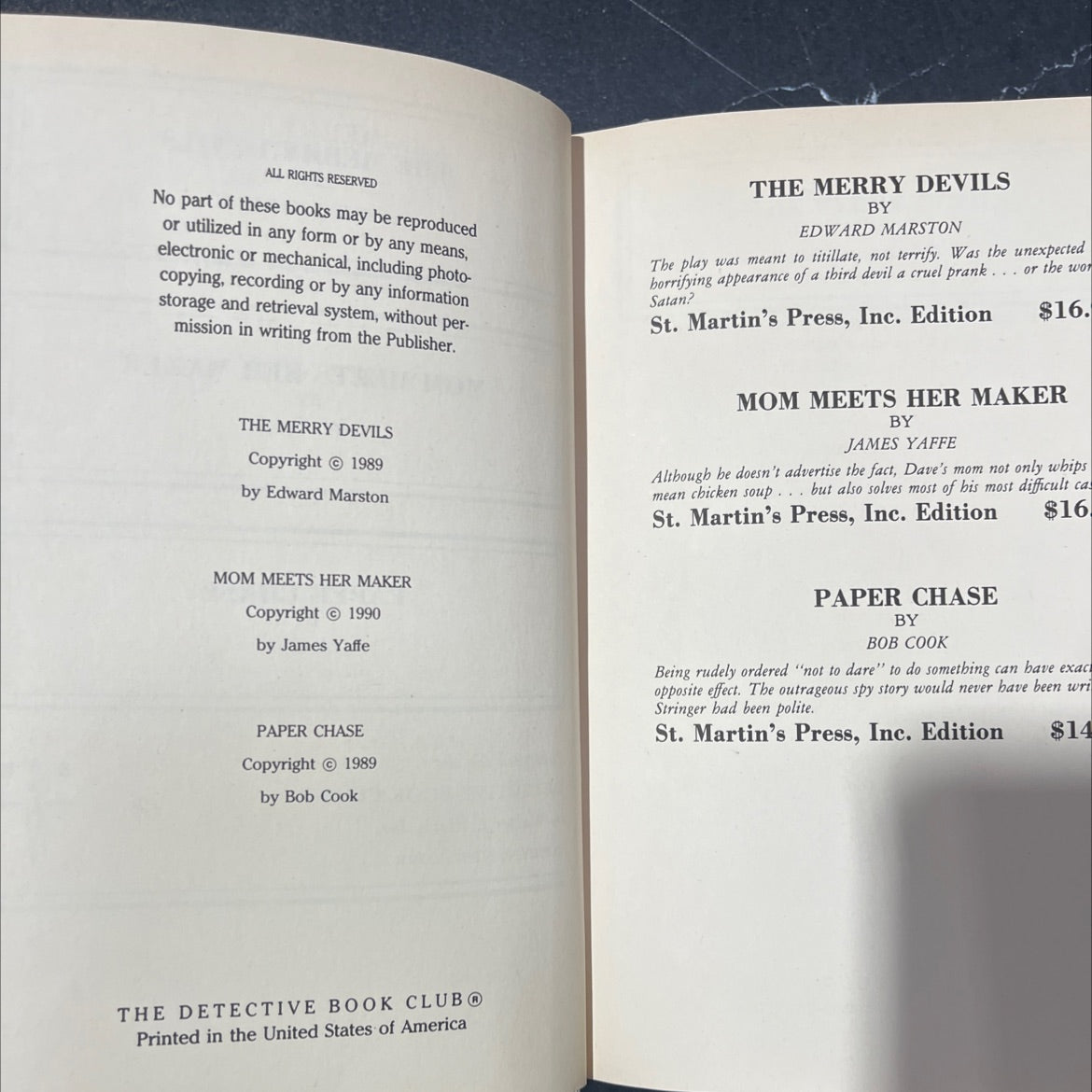 the merry devils book, by edward marston, 1989 Hardcover image 3